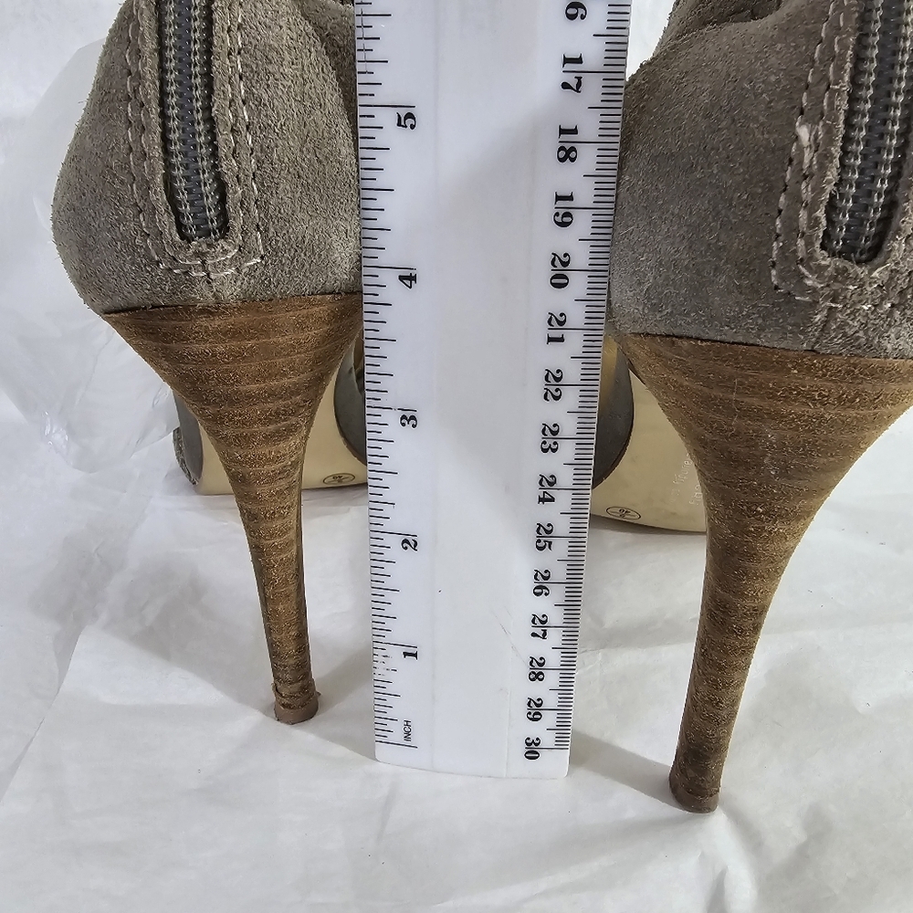 Chinese Laundry Gray Boho Fringe Strappy Sandals Shoe Womens Zipper Size 9 - Picture 9 of 11